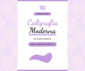 Capa do bônus 1: Caderno Imprimível de Prática de Caligrafia